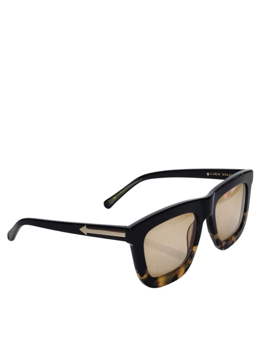 KAREN WALKER Sunglasses Deep Worship Square Black Tortoiseshell Brown Lens Karen Walker Deep Worship Sunglasses - Black main image 3