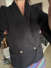 Free People Black Small Blazer Cotton
