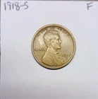 1918-S Lincoln Wheat Cent Fine San Francisco Mint