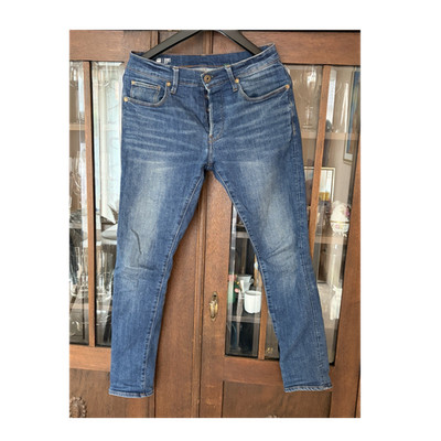 G-Star RAW 3301 Slim Herren Jeans Blau W28/L30 Stretch Knopf Denim, wie neu