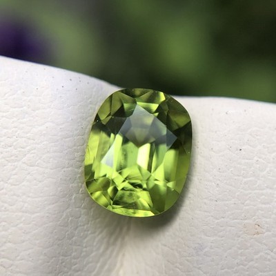 Peridot Old Mine Cut Long Cushion 7.5 mm 1.50 Carat Natural August Birthstone