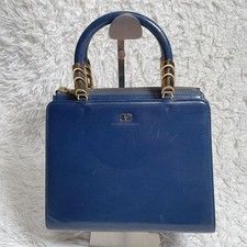 VALENTINO GARAVANI Borsa a mano in vera pelle colore navy