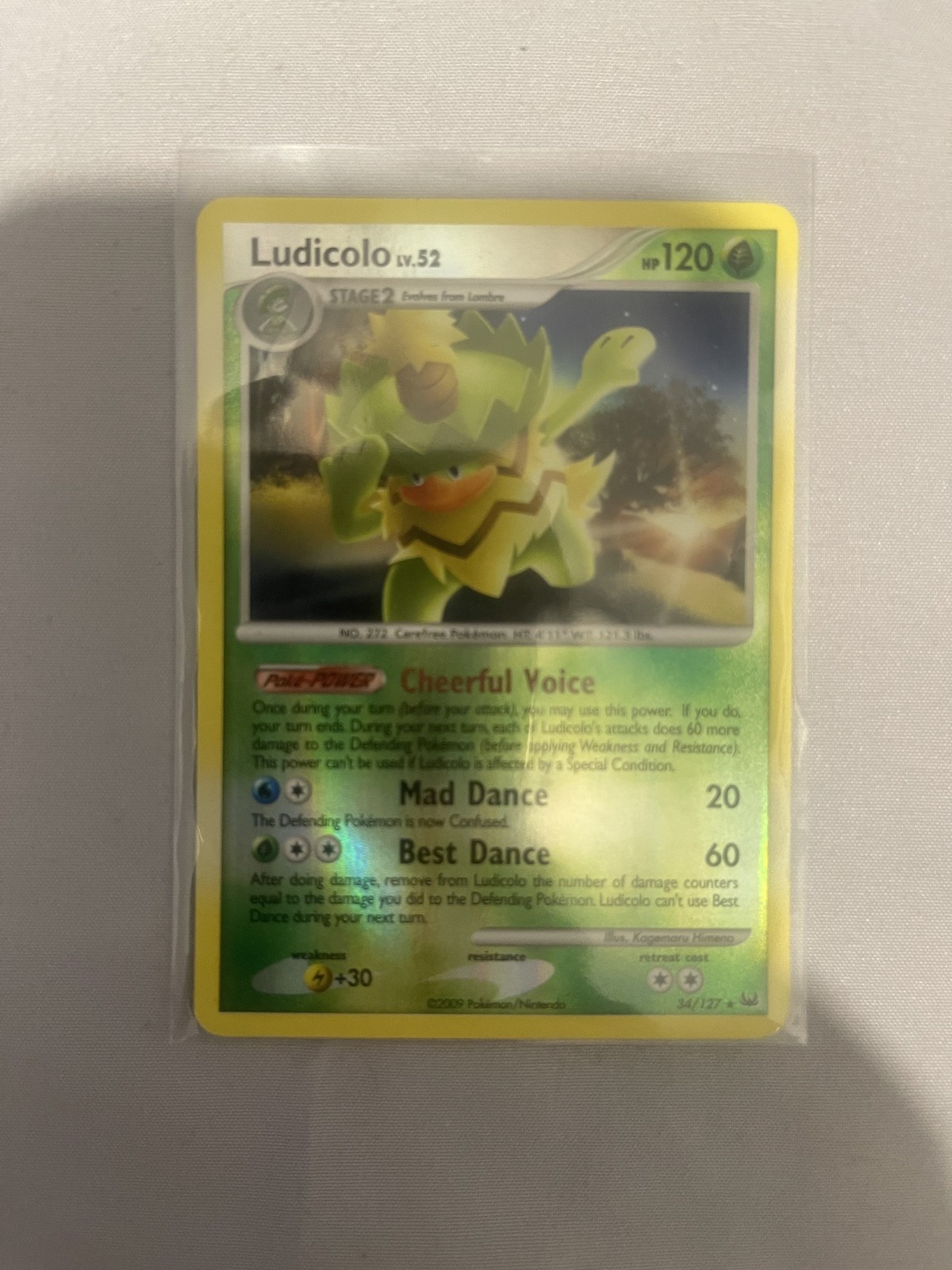 Ludicolo 34/127 Platinum Reverse Holo NM Pokemon Card