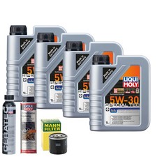 Motoröl 5W30 LIQUI MOLY 4L +MANN Ölfilter +Spülung +Cera Tec