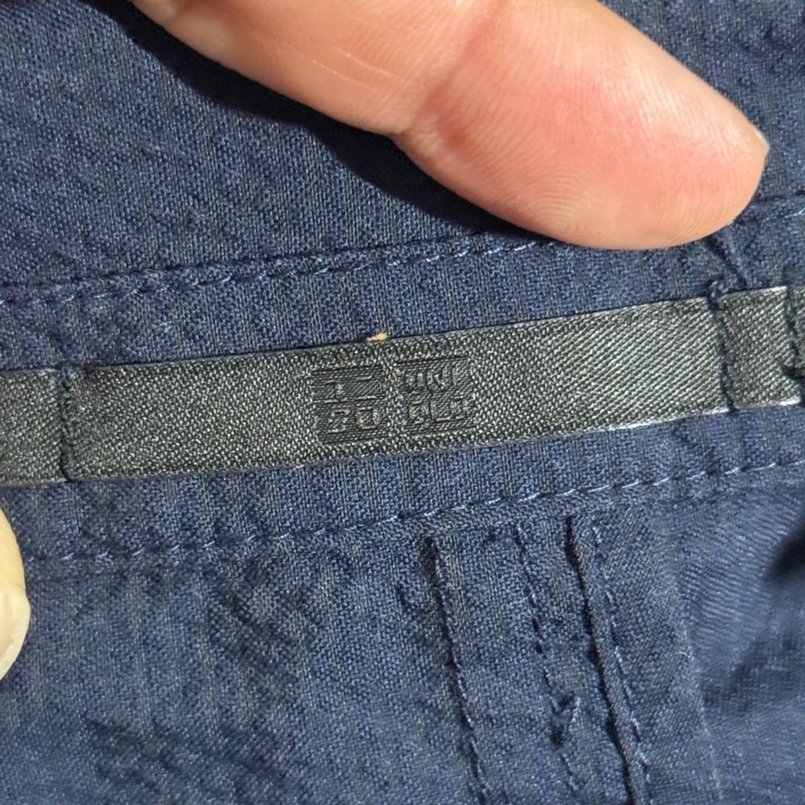 Uniqlo MEDIUM Slim Fit Navy Blue Textured Lightweight Blazer Jacket