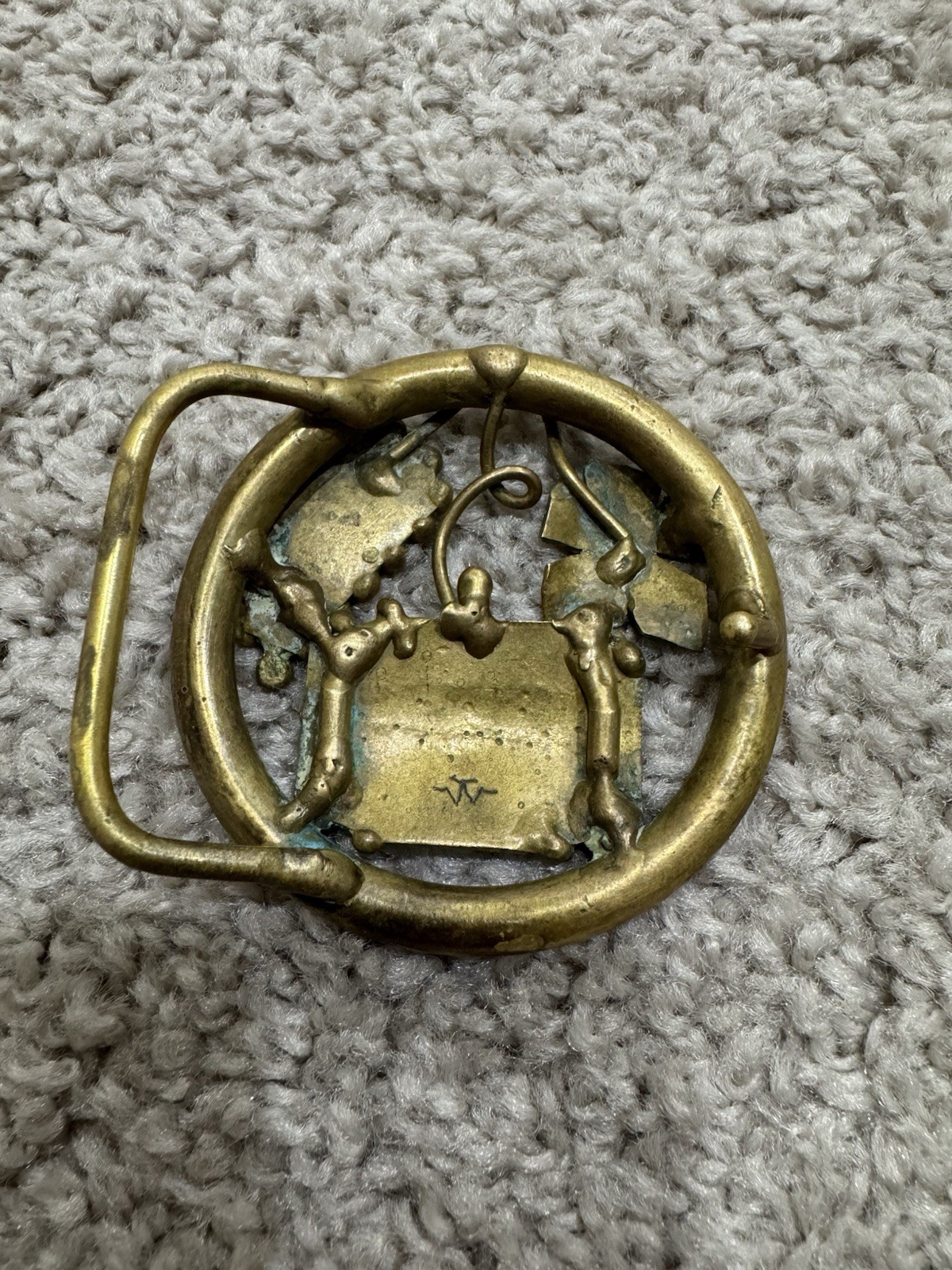 ABSTRACT BRUTALIST GRAPE VINES SOLID BRASS HIPPIE… - image 3