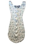 SwaddleDesigns Transitional Swaddle Sack 6-9 Months Camping Print White Blue — photo 1