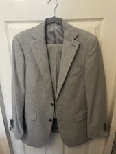 Moss Bros Men’s Grey Suit Tailored Fit 38R Trousers 32R