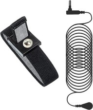 Grounding Wrist Strap 15ft Cord Earth-Connected Bracelet Black Grey