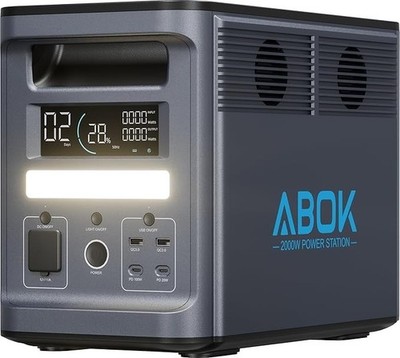 1536Wh Tragbare Powerstation LiFePO4 Akku, erweiterbar auf 4,6 kWh ABOK Ark2000