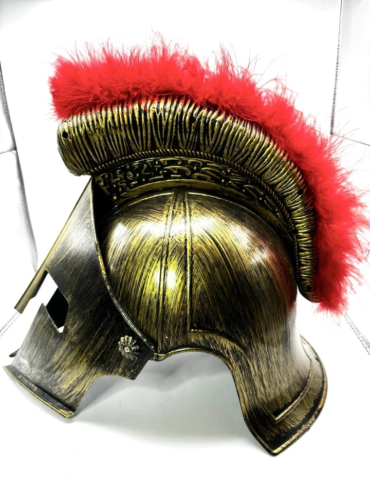 Adulto Halloween Gladiador Espartano Guerrero Romano Griego Disfraz Casco Prendas para la cabeza Foto 3 de 4