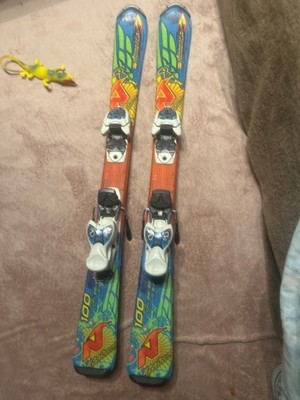 Nordica Team Fire Arrow Kids Skis with Bindings - 100 cm Used