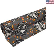 1 Yard High-Quality Cotton Fabric - Pumpkin Ghost Design for Festive Crafts