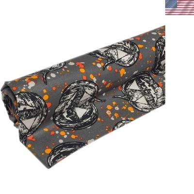 1 Yard High-Quality Cotton Fabric - Pumpkin Ghost Design for Festive Crafts