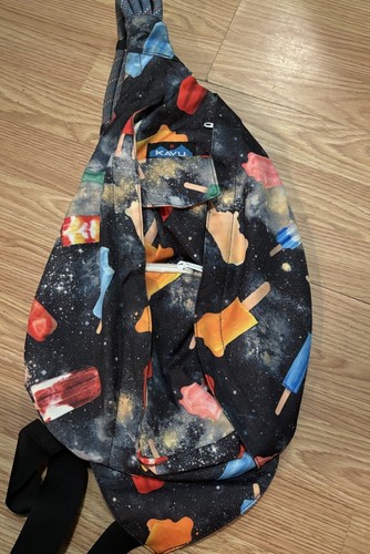 Used Rare KAVU Rope Sling Crossbody Bag Space Pop Galaxy Popsicle Ice Used Once!