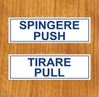 2 "PUSH AND PULL" STICKERS INFO, SIGNAGE, SAFETY, STICKER