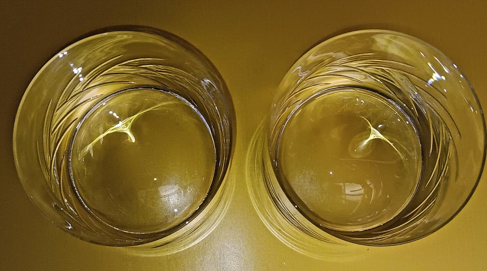 Set of 2 Zwiesel Cut Crystal Double Old Fashion Glasses"