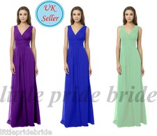 A-Line/Princess Full-Length Chiffon Evening Party Prom Bridesmaid Dress (JS23)