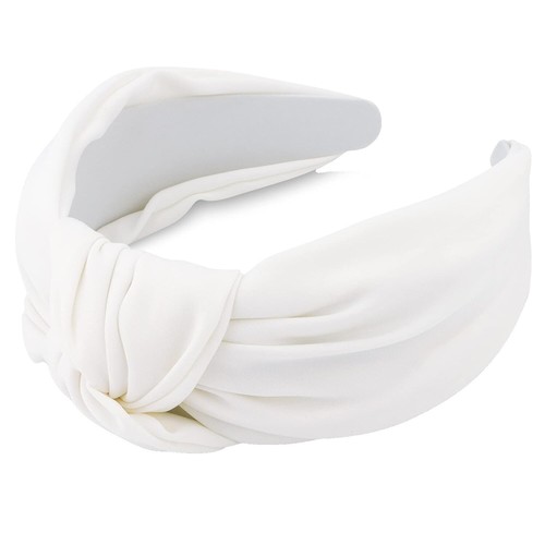 NWT Lele Sadoughi Lemon Eyelet Knotted Headband White Cotton  display picture 1