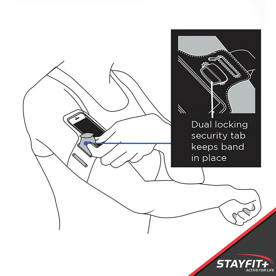 Running Armband Sports Cell Phone Holder Fitness Case Exercise Wallet Pouch Key - image 3 of 4