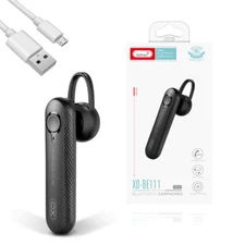 Bluetooth Headphones Wireless Headset LED Earpiece Hands-free Black + Cable