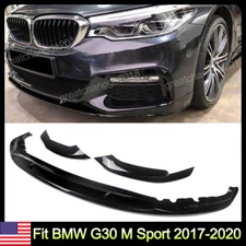 For BMW G30 520i 530i 540i M Sport 2017-20 Front Bumper Splitter Lip Gloss Black