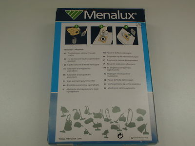 10 Bolsas Polvo Menalux 1900 Microvlies Pack De 10 Bolsas Para Aspiradora Menalux 1900 - Filtro De Polvo De 5 Capas, Ideal Para Alérgicos Bolsas Aspiradora Menalux