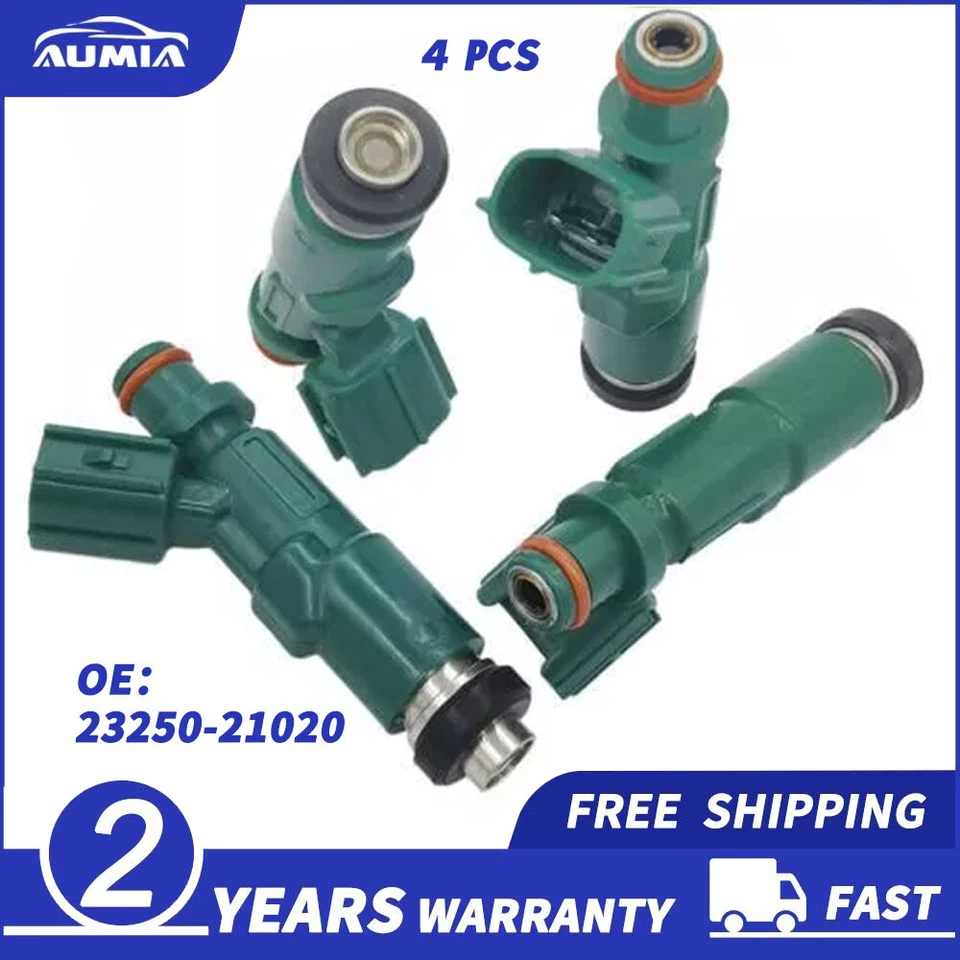 4 x Denso Reman Fuel Injectors For 2000-09 Toyota Prius Scion xA xB 23250-21020 - Изображение 2 из 4
