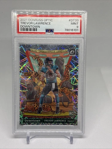 2021 Panini Donruss Optic - Downtown #DT-33 Trevor Lawrence (RC) PSA 9