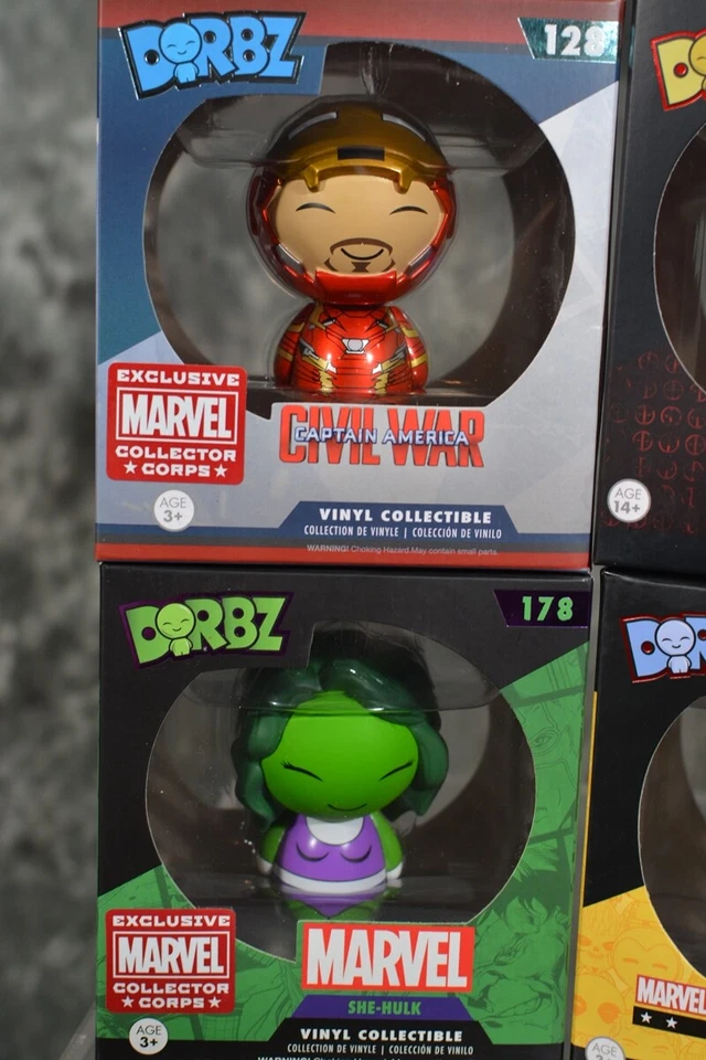 Funko Dorbz Marvel FIGURE LOT of 4 LOKI SHE-HULK IRON MAN DEADPOOL  W/FREE SHIPP - Image 2 of 4