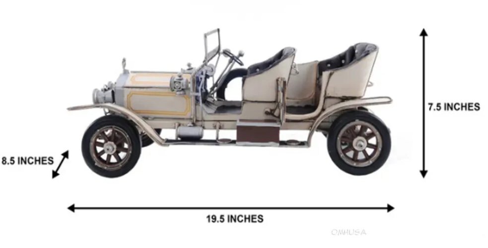 1909 Rolls-Royce Silver Ghost 40/50 HP Metal Car Model 19.5