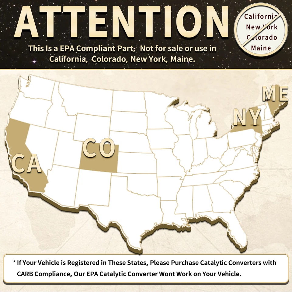 EPA Catalytic Converter for 2000-2005 BUICK Park Avenue 3.8L Single Outlet - Image 2 of 4