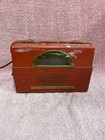 Vintage Red Retro Space Age 1953 Philco B652 Portable Tube AM Radio