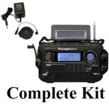 New KA600L Solar AM/FM/SW Weather Radio w/RDS Plus AC Adapter  SW Antenna etc 