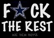 (2) Dallas Cowboys F** The Rest Waterproof Vinyl Stickers 5x3.5 Car Decals