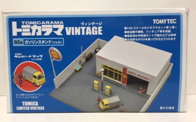 Tomicarama Vintage 02b gas station Idemitsu 1/64 diorama TOMY TEC