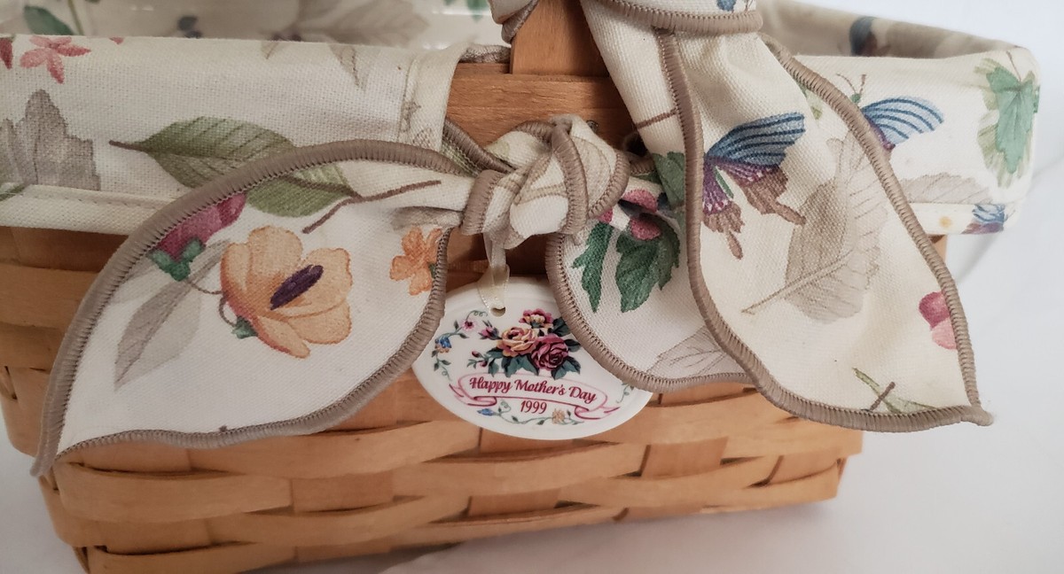 小物入れ longaberger mother's day basket 1999 Longaberger Basket with Liner and Protector Mother's Day Basket