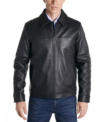 Classic Lambskin Leather Jacket Black 
