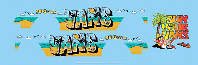 Water Slide Decal for Hot wheels 1/64 for ''VAN$'' 55 Chevy Gasser 354