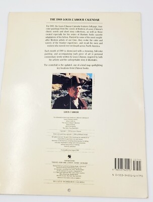 The 1989 Louis L'Amour Calendar by Bantam Books Vintage Western | eBay