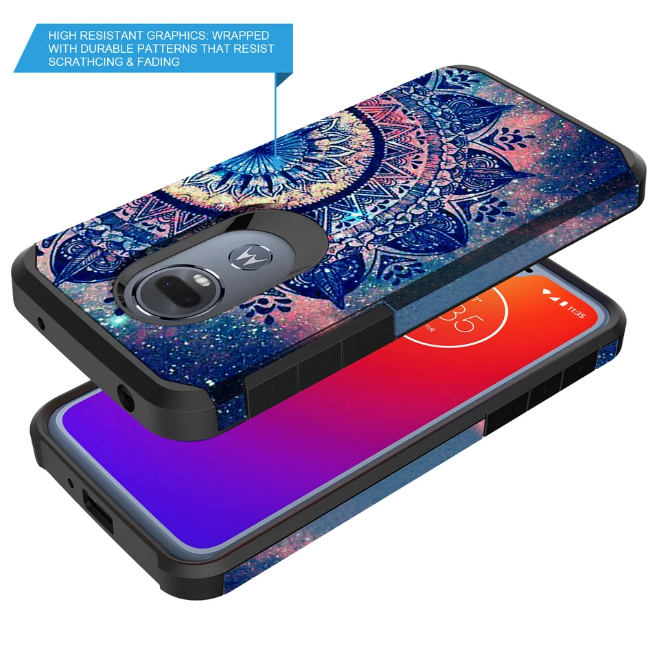 For Moto G7 Power / Supra Hybrid Graphic Fashion Cute Colorful Silicone Case - Image 3 of 4