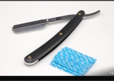 Vintage Barber Straight Cut Throat Shaving Razor Professional Shave + 10 Blades