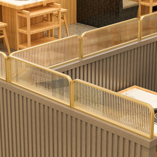 Striped Glass Restaurant Decorative Partitions, Desk Divider, Privacy Panels New