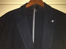 NEW MASSIMO DUTTI SPORT COAT JACKET 48 REGULAR 100 Cotton. Navy 2btn