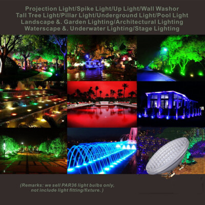 LED PAR36 9W 12V RGB Color Changing Landscape Flood Light – 6 Pack, G53 Base, Remote Control, 900LM, IP65, Perfect For Garden, Pool, And Low Voltage Outdoor Lighting