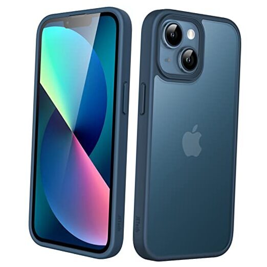 Matte Case for iPhone 13 6.1-Inch, Shockproof Military Grade Drop Storm Blue