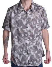 Calvin Klein CK One New Mens Jamison Ultra Slim Cotton SS Button Up Shirt XL