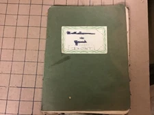 old hand made school book w real animal fur examples, cool, as shown