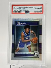 2017 De'AARON FOX PANINI DONRUSS THE ROOKIES-HOLO #5 PSA 10 RC ROOKIE