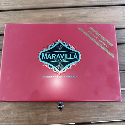Maravilla Buena Vista Tobacco Factory Switzerland Empty Red Cigar Box Corona